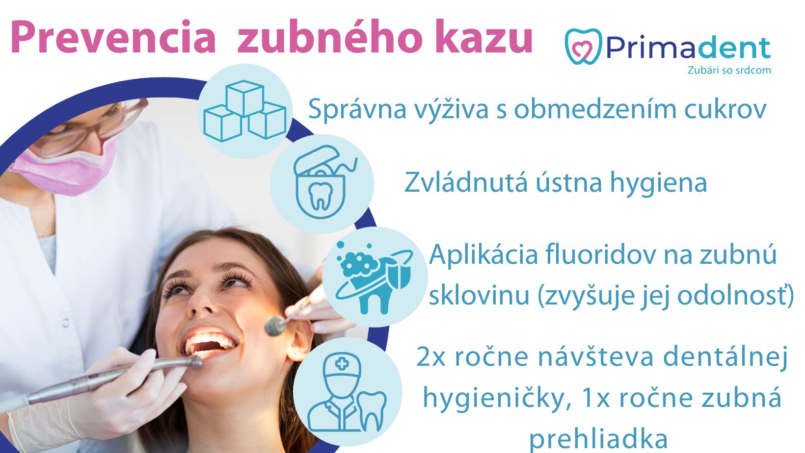 4 piliere prevencie zubného kazu.